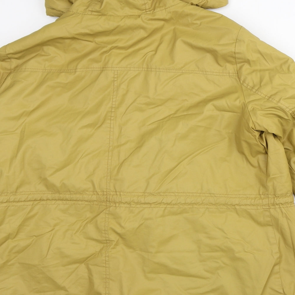 George Womens Yellow Rain Coat Coat Size 16