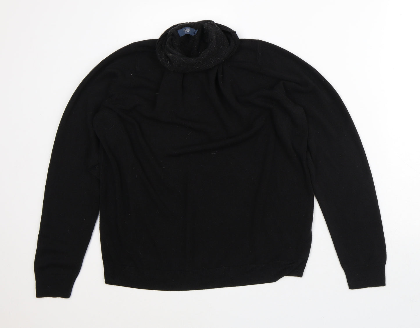 Atlantic Bay Mens Black Acrylic Pullover Sweatshirt Size L
