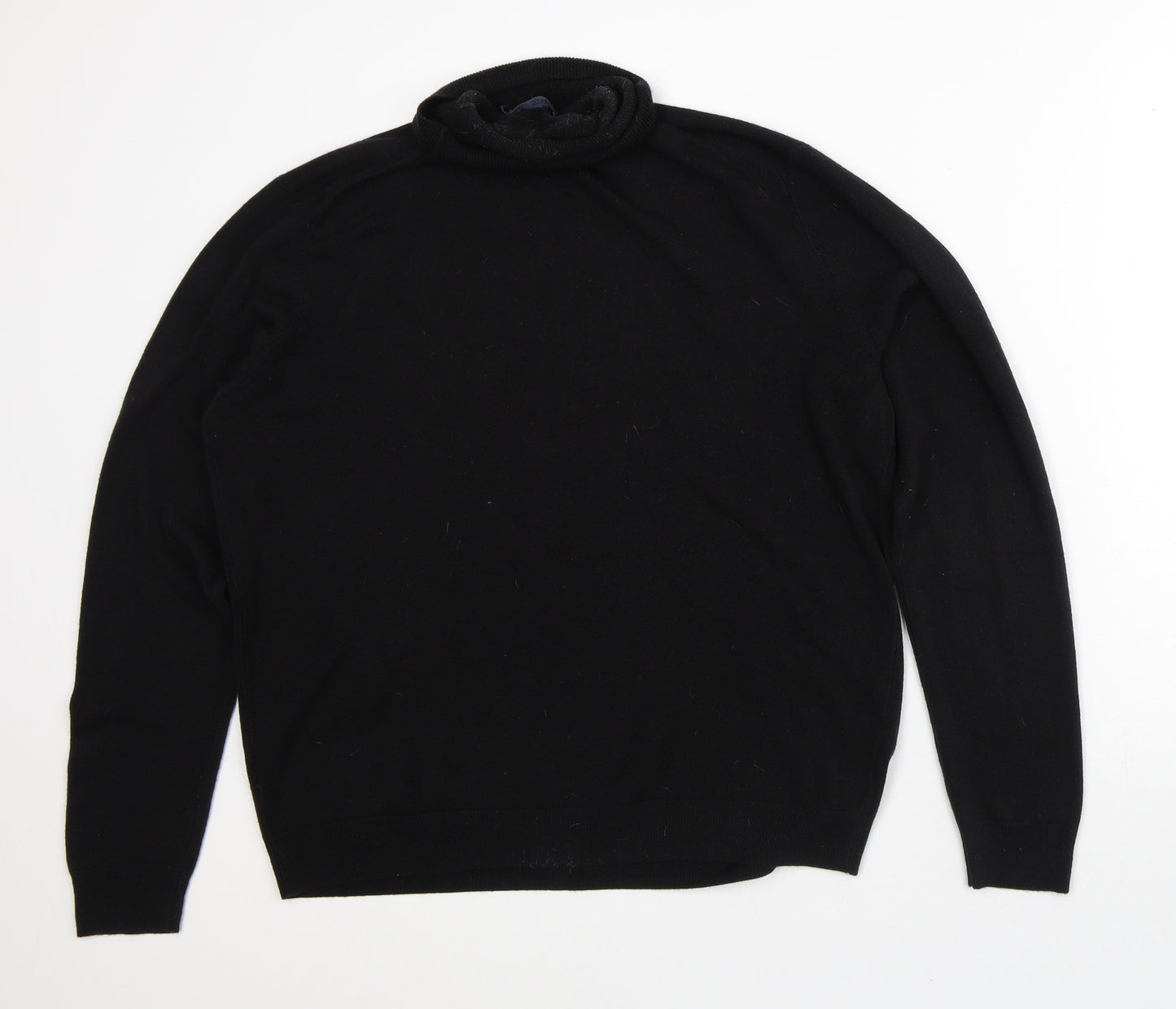 Atlantic Bay Mens Black Acrylic Pullover Sweatshirt Size L