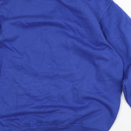 Uneek Mens Blue Polyester Pullover Sweatshirt Size M - Christmas