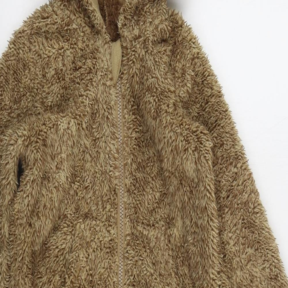 Nutmeg Boys Brown Solid Polyester One Piece Size 5-6 Years Zip