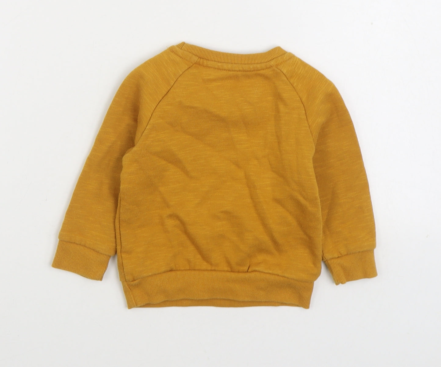 Primark Boys Orange Cotton Pullover Jumper Size 9-12 Months Pullover