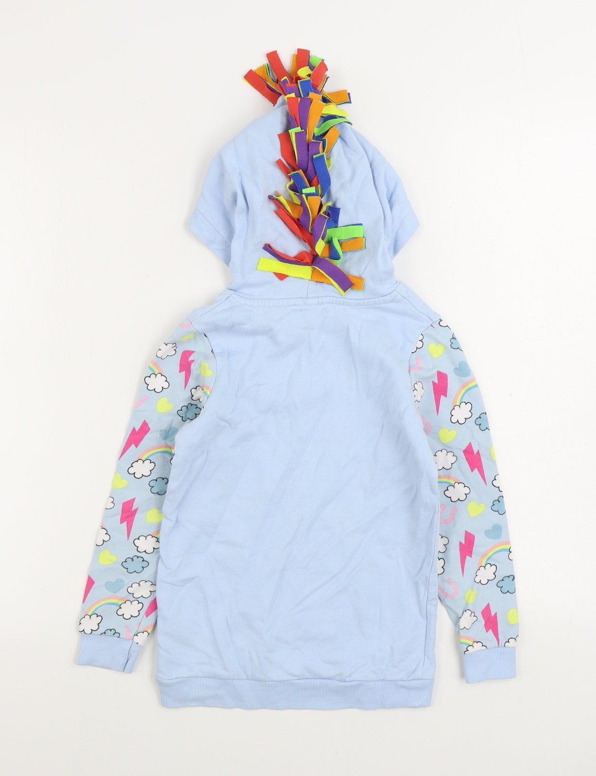 George Girls Blue Geometric Cotton Pullover Hoodie Size 6-7 Years Pullover - My Little Pony