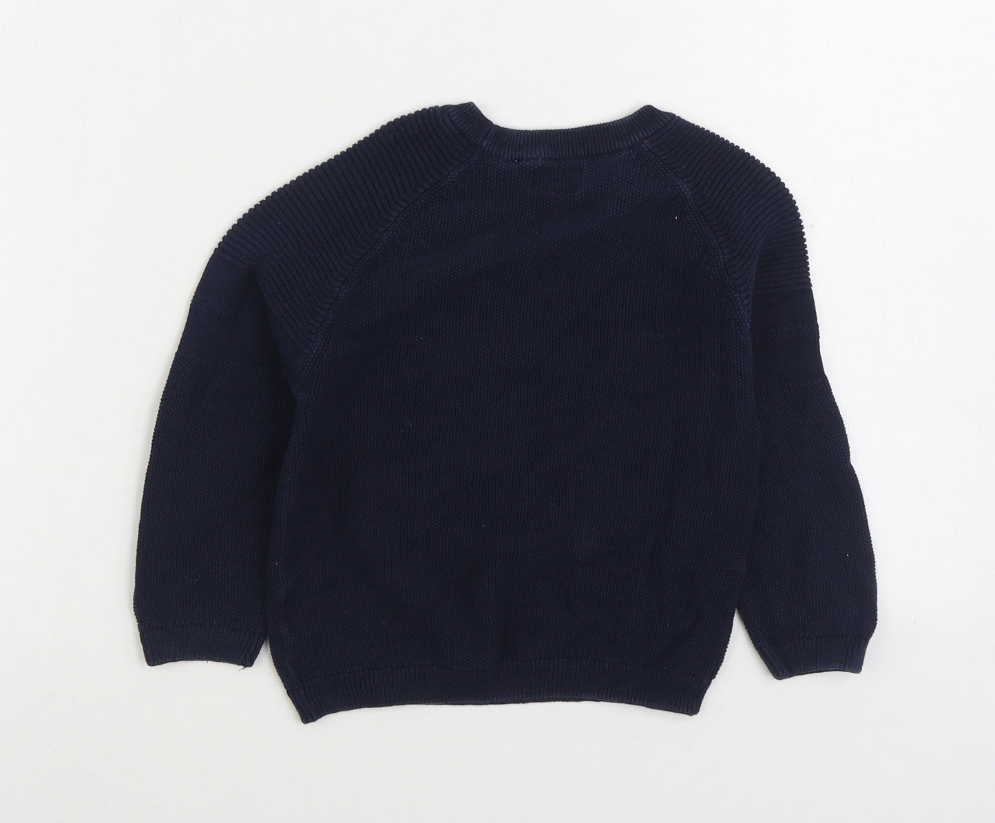 NEXT Boys Blue Round Neck 100% Cotton Pullover Jumper Size 5 Years Pullover