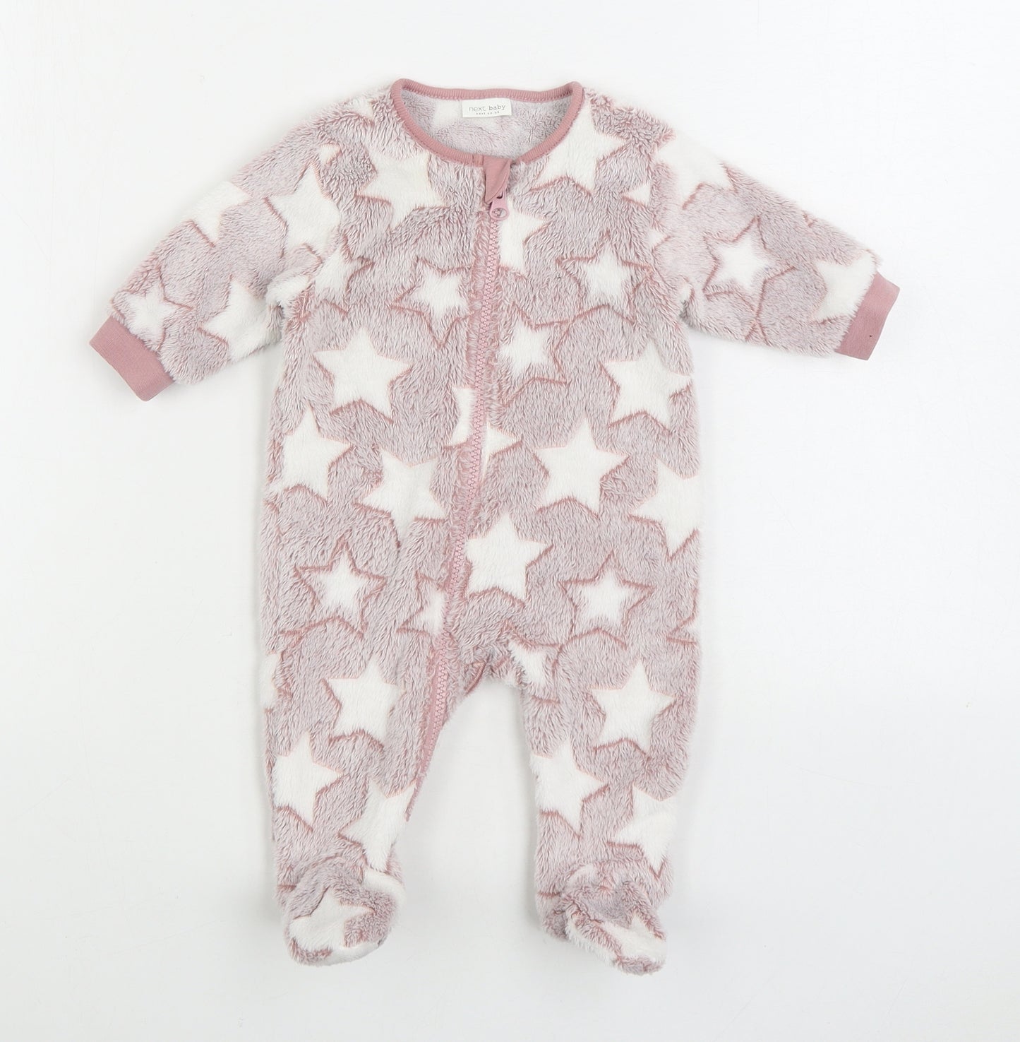 NEXT Girls Pink Geometric Polyester One Piece Size 0-3 Months Zip