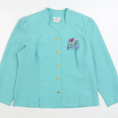 Godske Womens Blue Jacket Blazer Size 14 Button