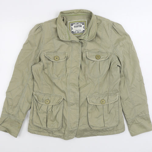 South Boutique Womens Green Jacket Size 14 Button