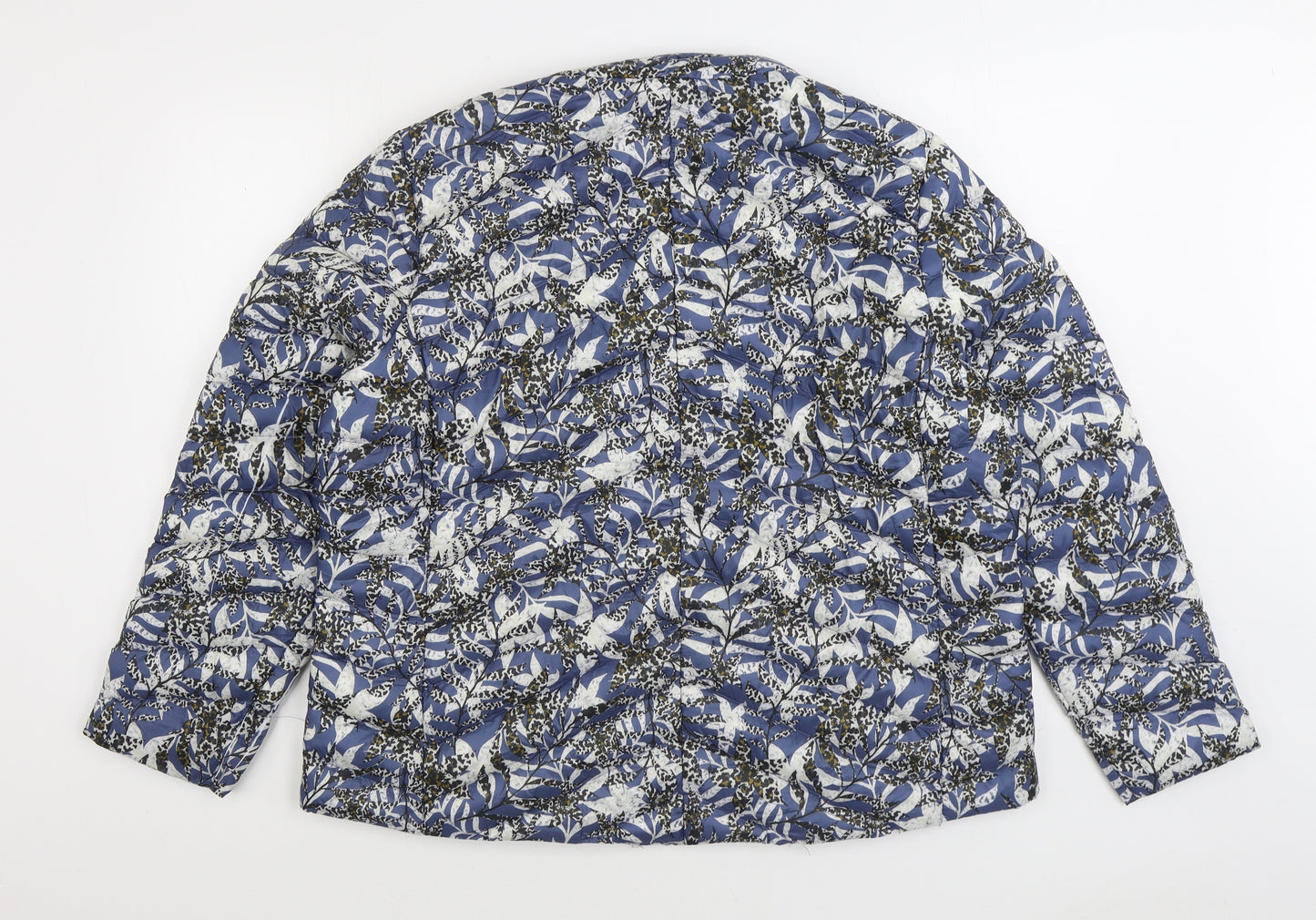 Damart Womens Multicoloured Geometric Quilted Coat Size 22 Zip