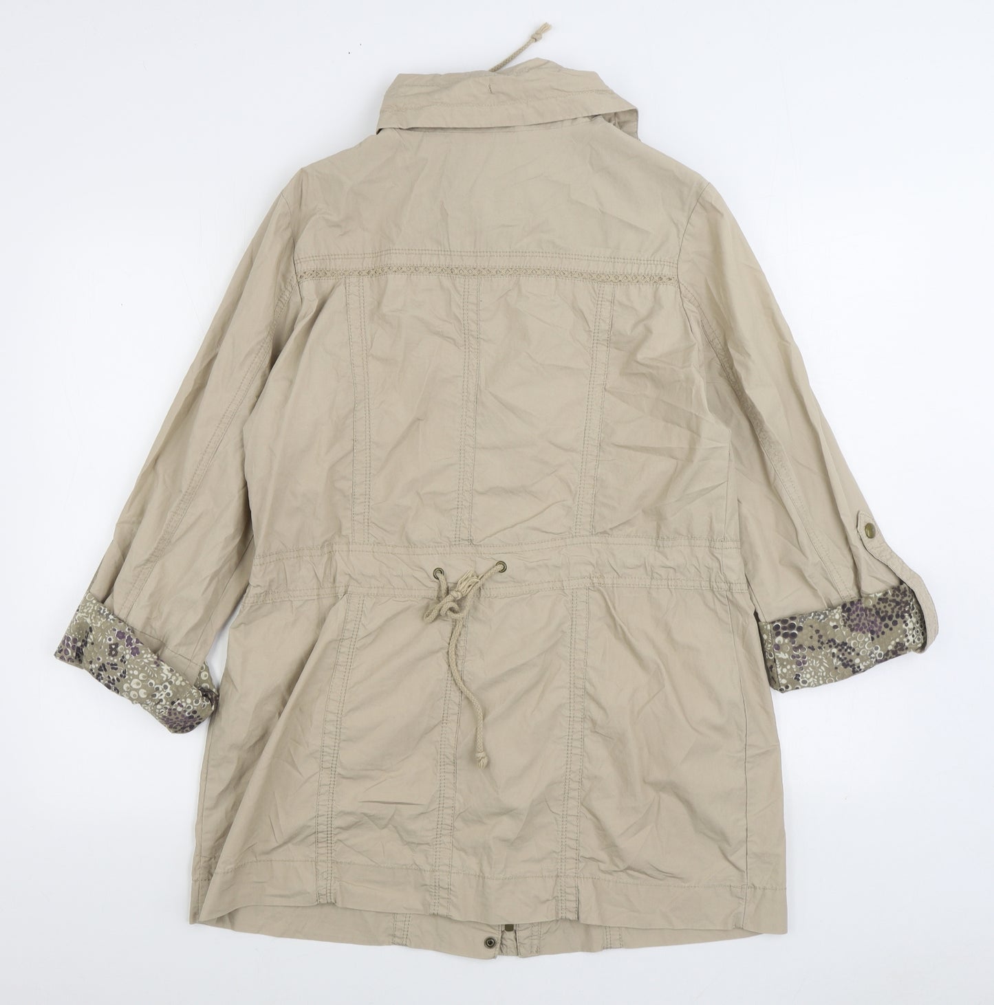 George Womens Beige Rain Coat Coat Size 10 Zip