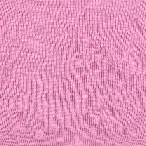 NEXT Womens Pink V-Neck Viscose Pullover Jumper Size M
