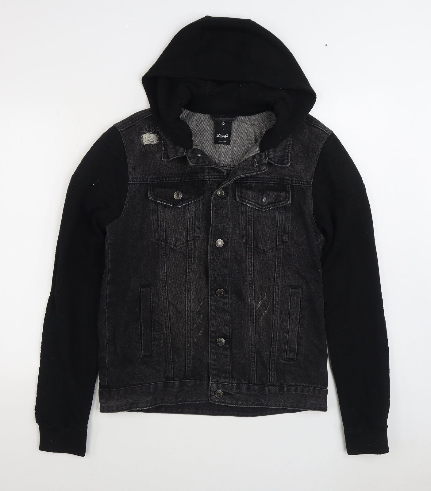 Denim & Co Mens Black Jacket Size S Button