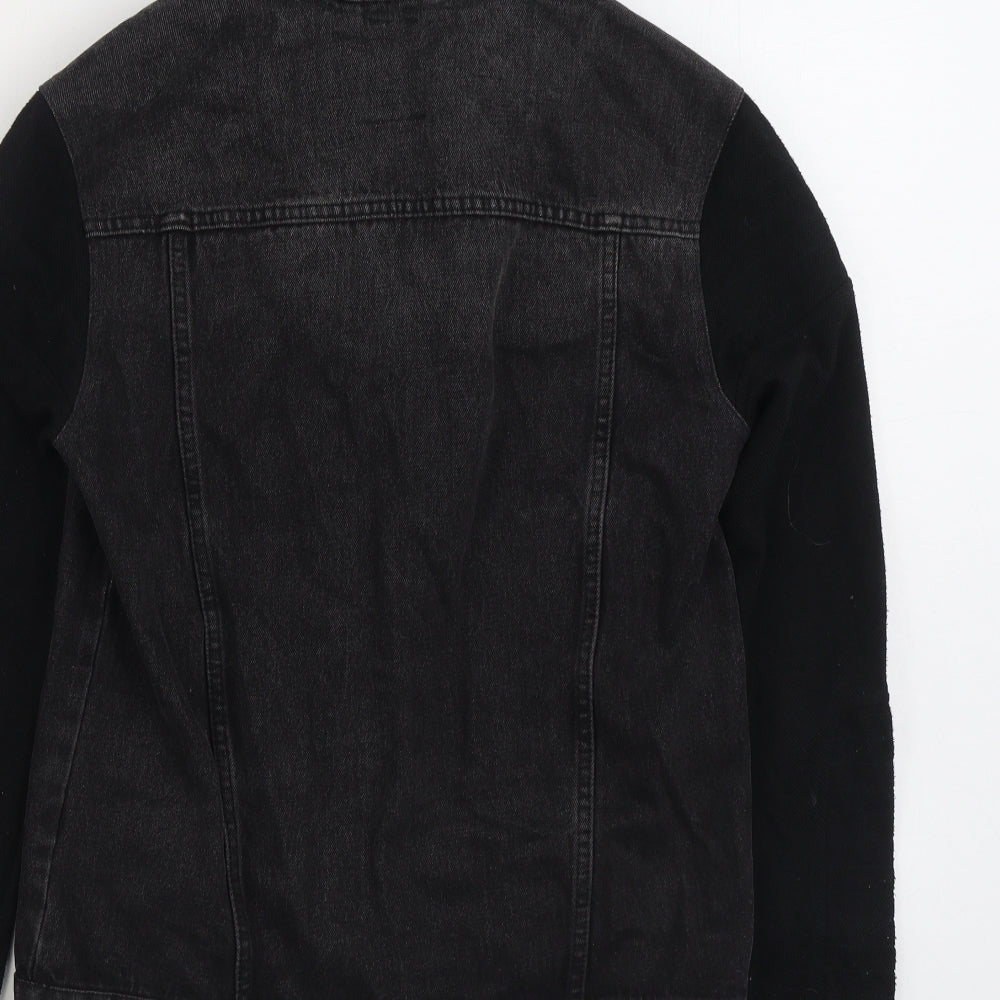 Denim & Co Mens Black Jacket Size S Button