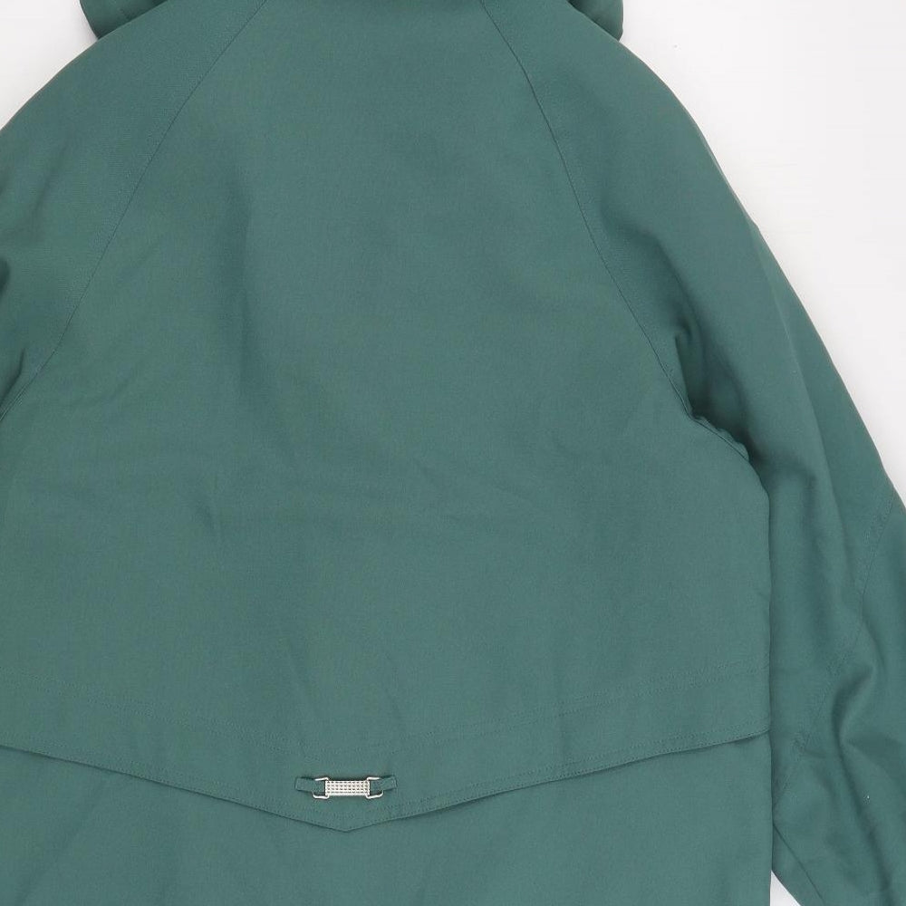 David Barry Womens Green Jacket Size 12 Zip