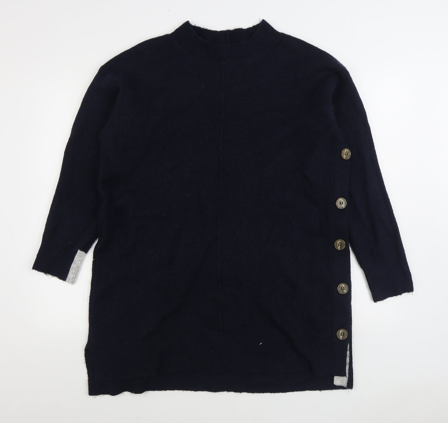 NEXT Womens Blue Round Neck Acrylic Pullover Jumper Size L