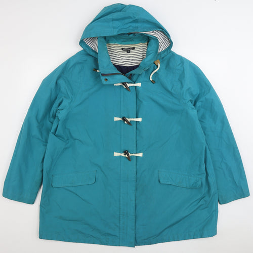 Bonmarché Womens Blue Rain Coat Coat Size 22 Zip