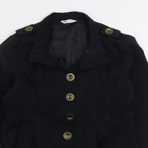 Glamorosa Womens Black Jacket Size 12 Button