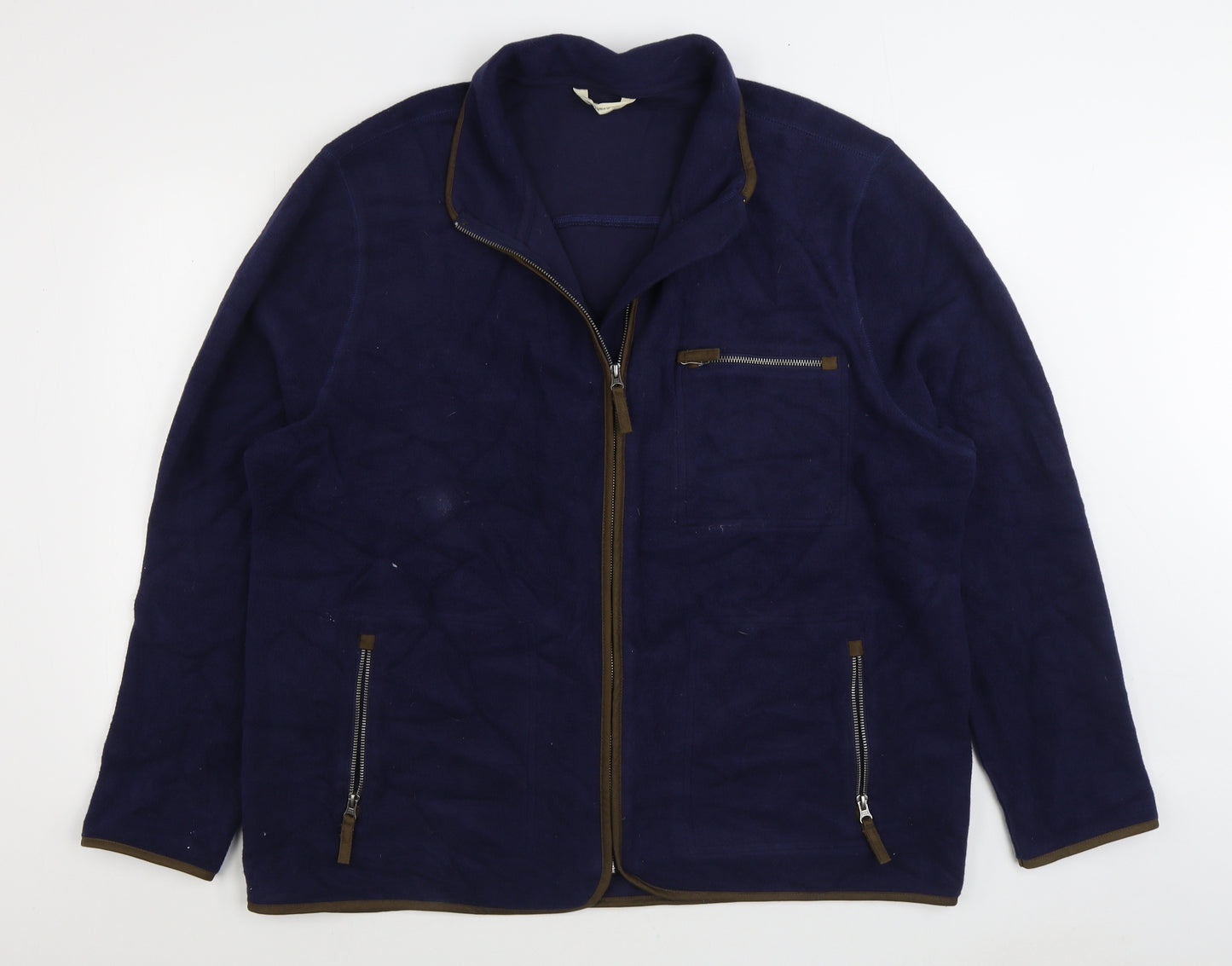Woolovers Mens Blue Jacket Size 2XL Zip