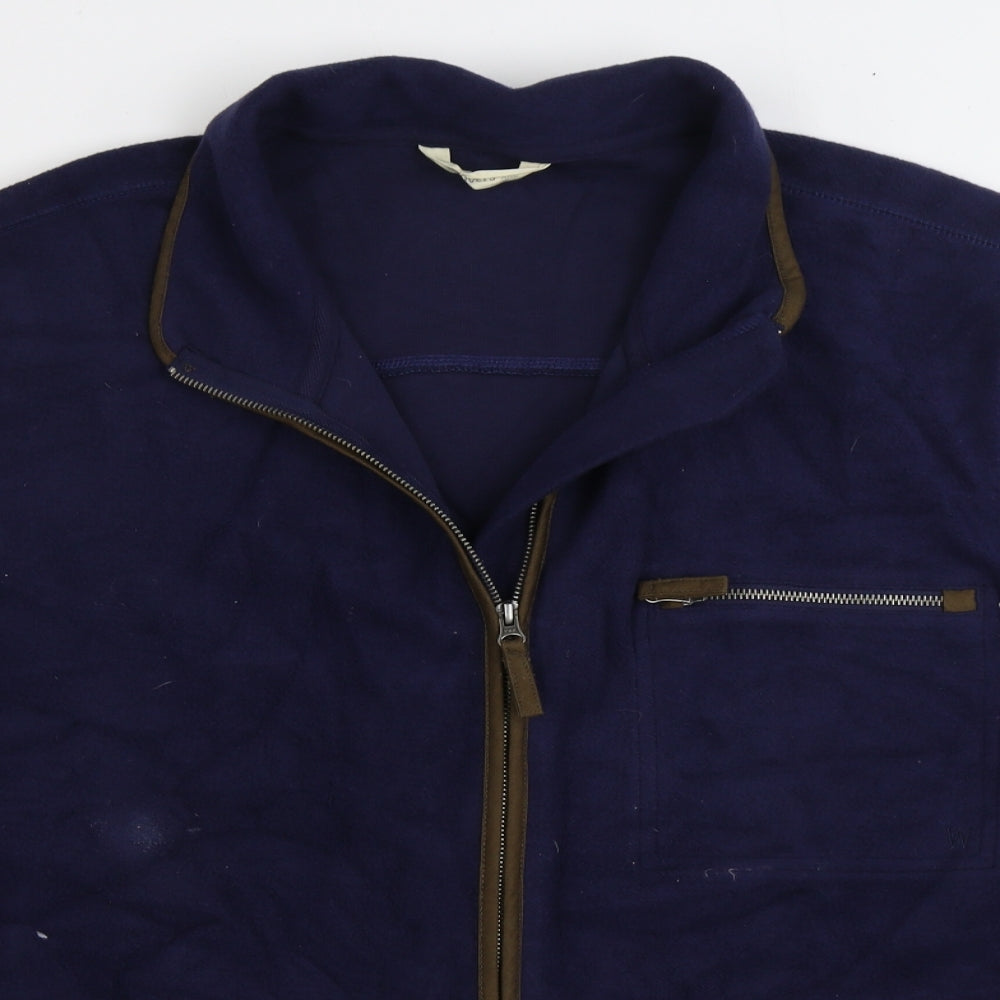 Woolovers Mens Blue Jacket Size 2XL Zip