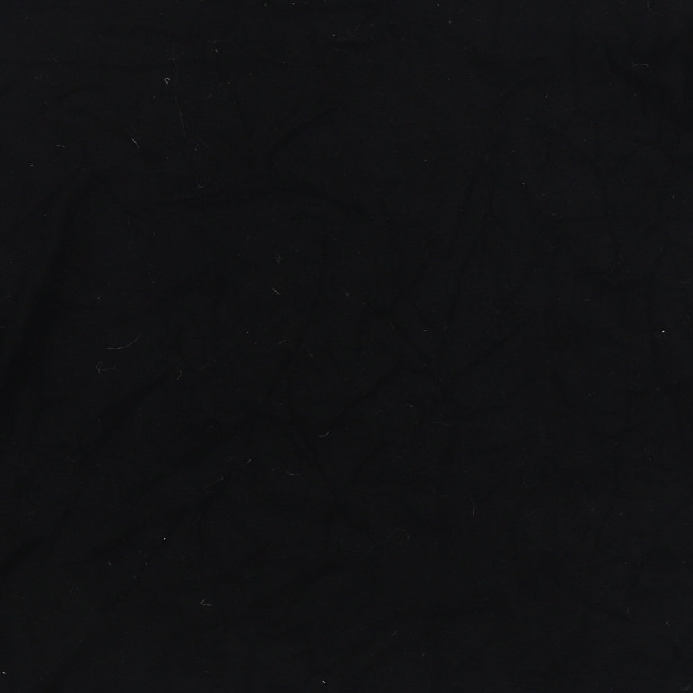 Preworn Womens Black Round Neck Viscose Pullover Jumper Size S