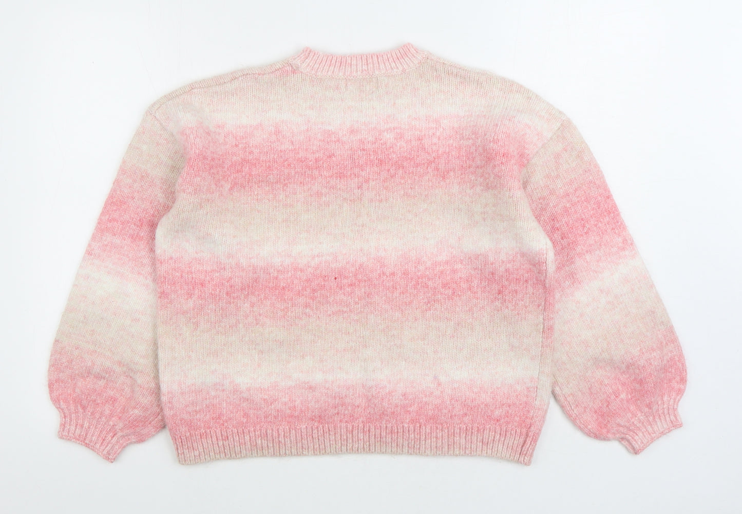 Matalan Womens Pink Round Neck Acrylic Pullover Jumper Size XL