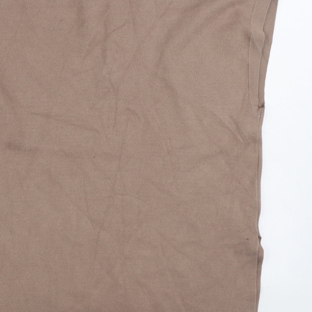 Primark Mens Brown V-Neck Acrylic Vest Jumper Size L