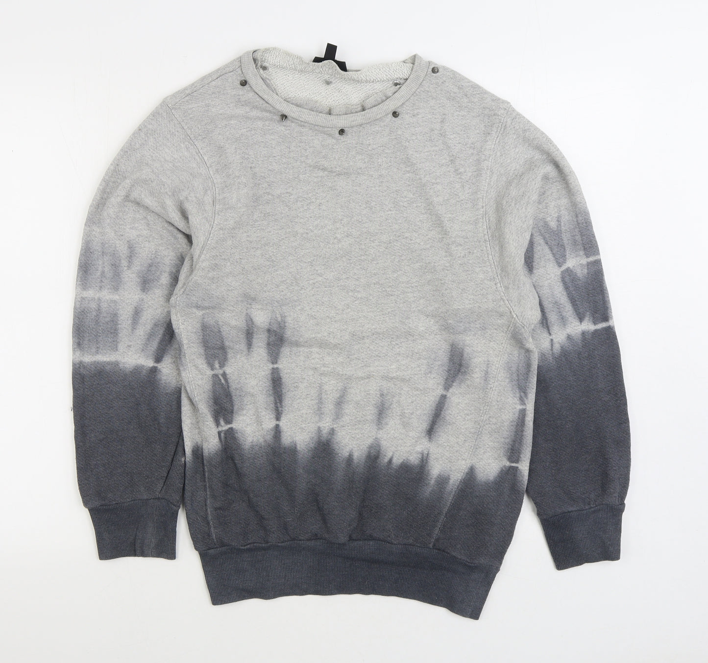 Topshop Womens Grey Cotton Pullover Sweatshirt Size 6 Pullover