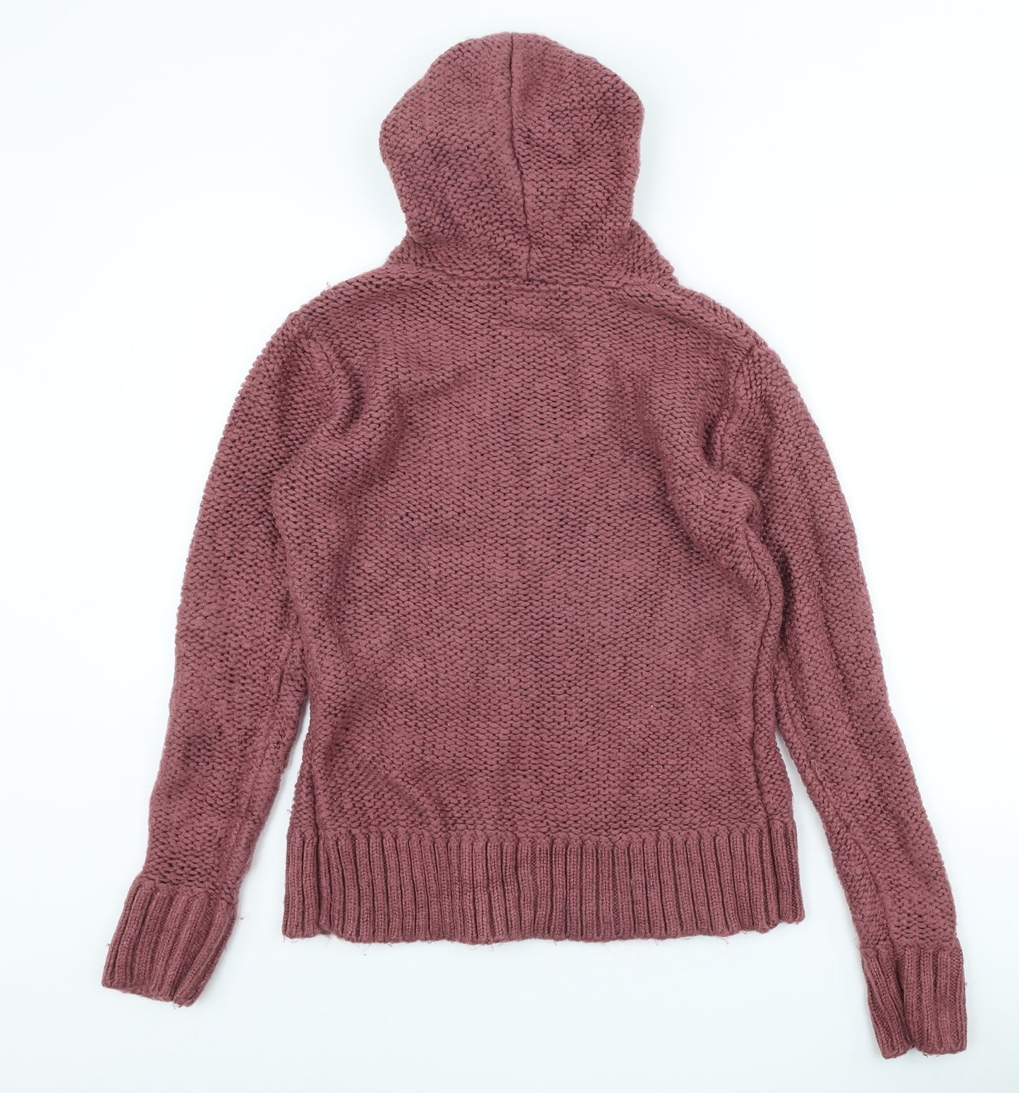 Joe Browns Womens Pink Scoop Neck Acrylic Pullover Jumper Size 14