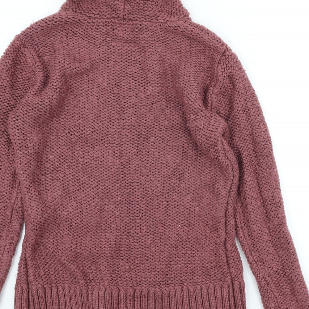 Joe Browns Womens Pink Scoop Neck Acrylic Pullover Jumper Size 14