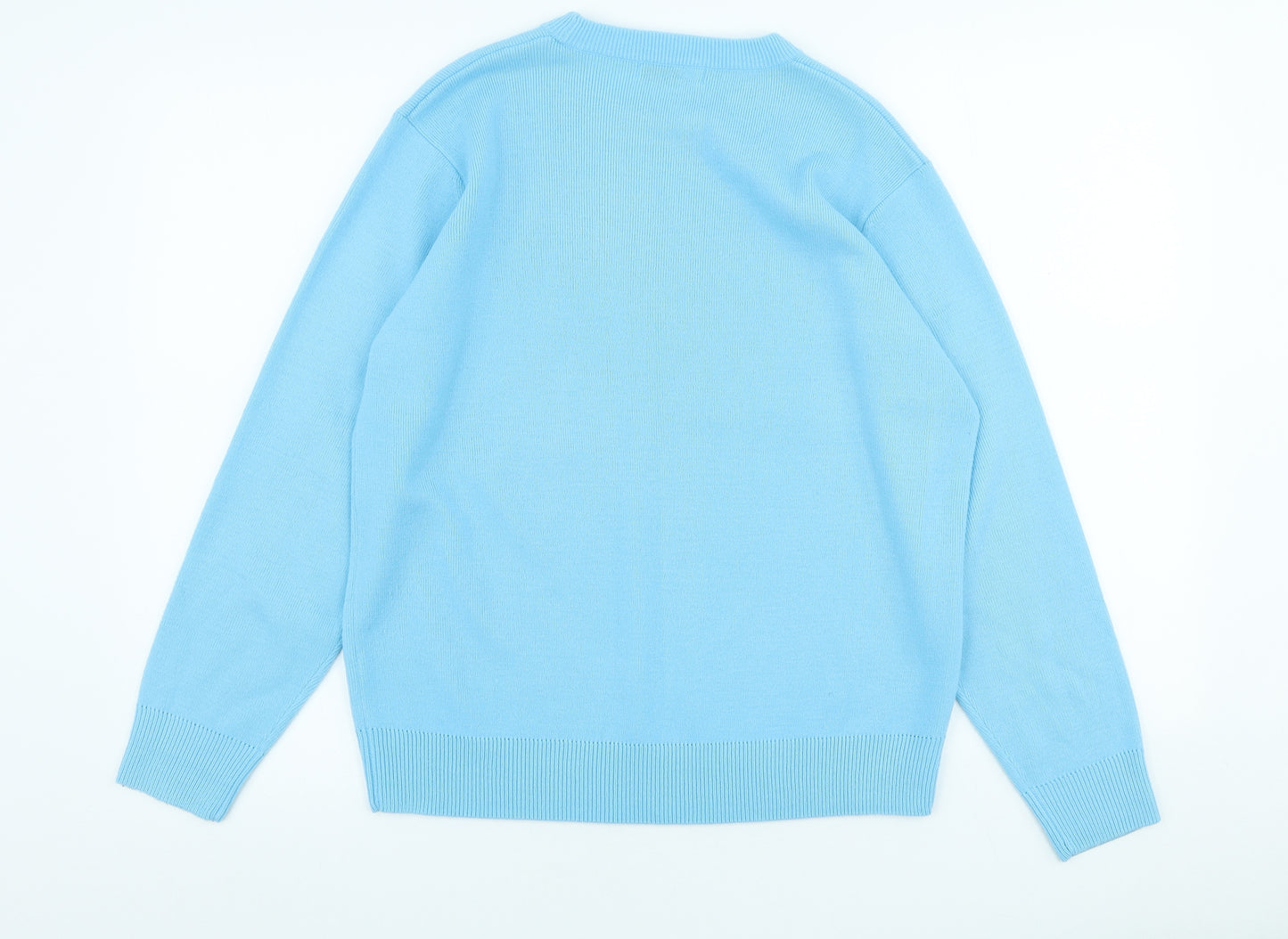 Berkertex Womens Blue Round Neck Acrylic Pullover Jumper Size 14 - Size 14-16