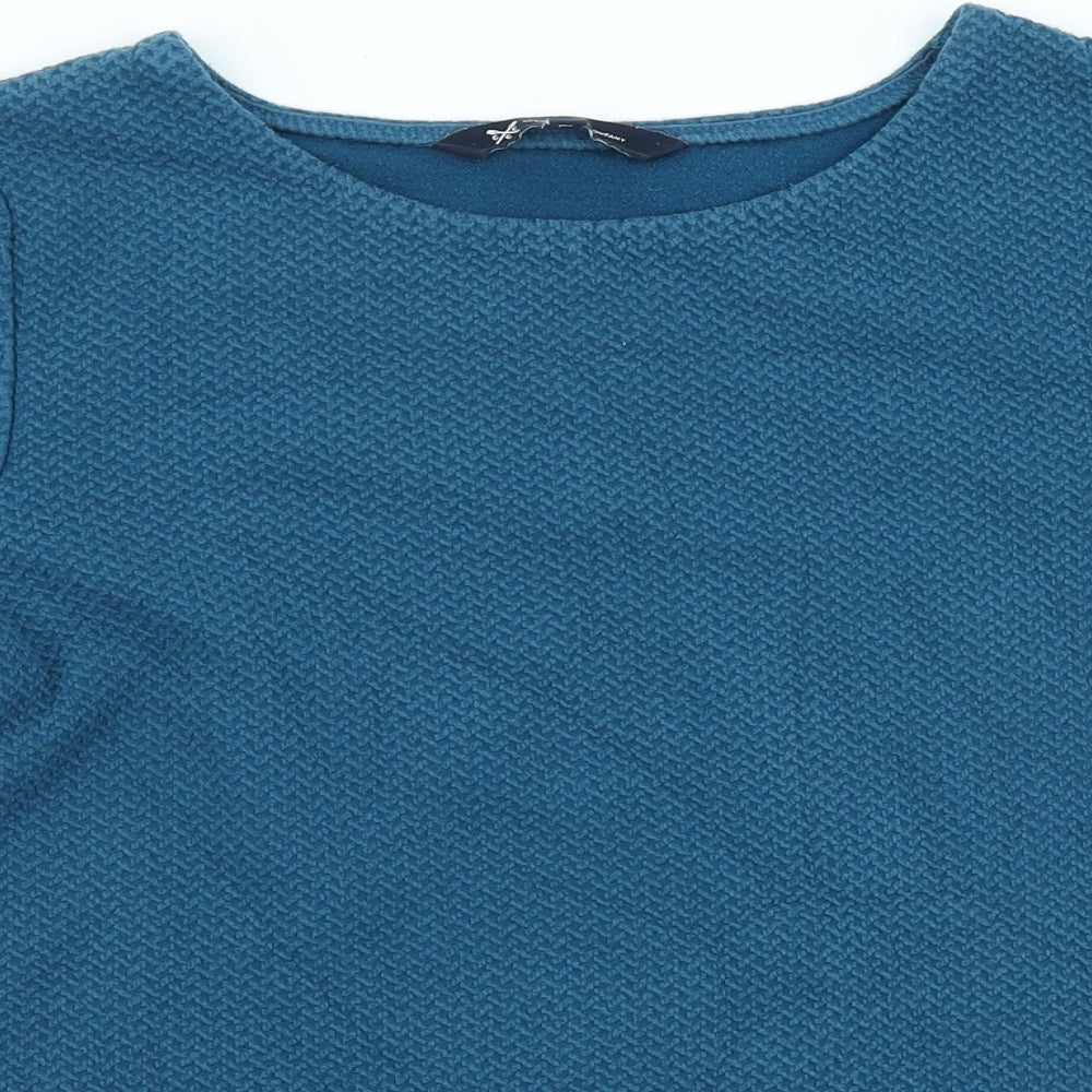Crew Clothing Company Womens Beige Polyester Basic T-Shirt Size 18 Scoop Neck
