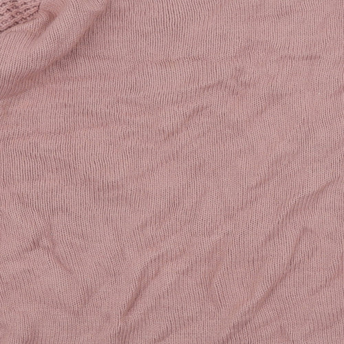 Bonmarche Womens Pink Scoop Neck Acrylic Pullover Jumper Size 16