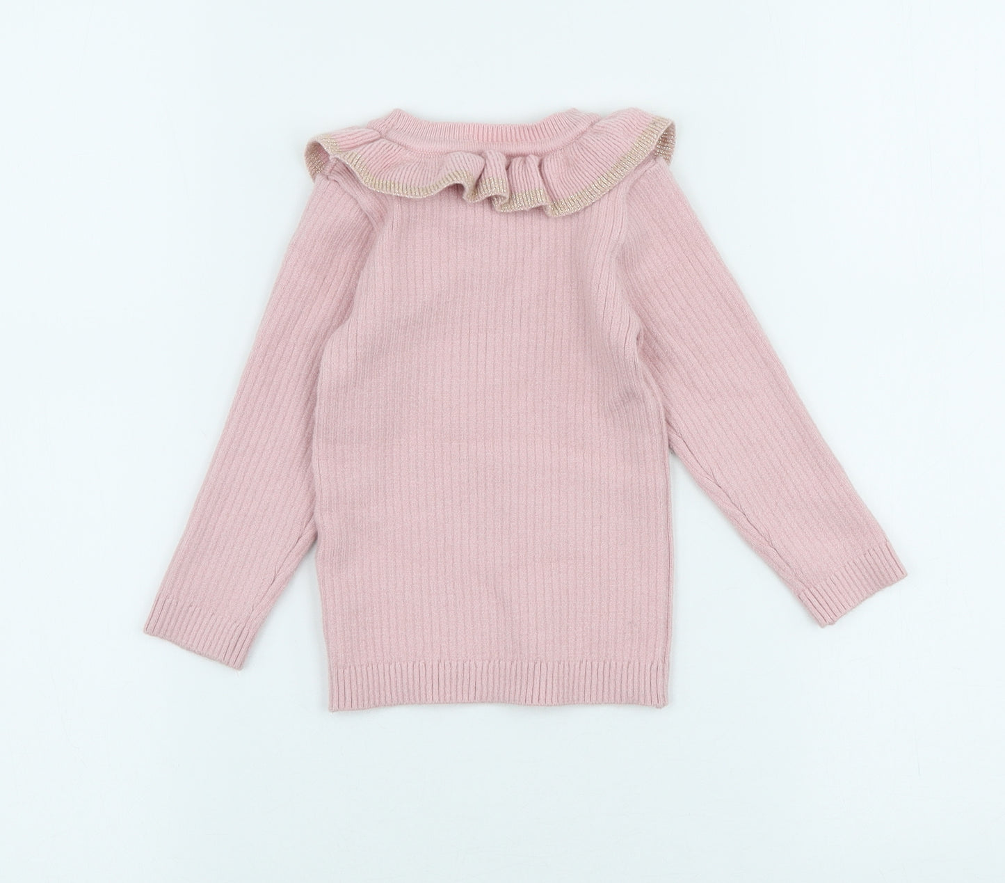 Matalan Girls Pink Viscose Basic T-Shirt Size 12-18 Months Mock Neck