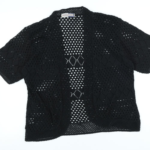 StyleTalk Womens Black Round Neck Cotton Cape Jumper Size M