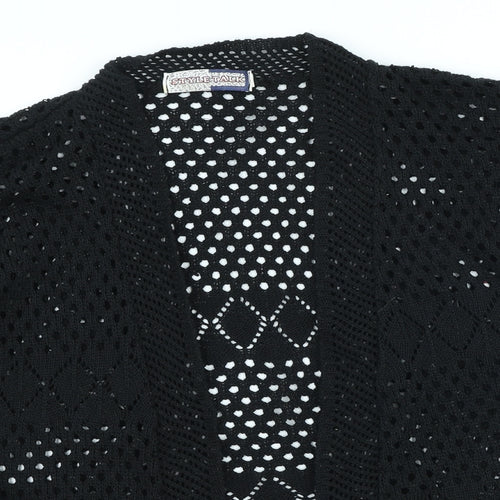 StyleTalk Womens Black Round Neck Cotton Cape Jumper Size M
