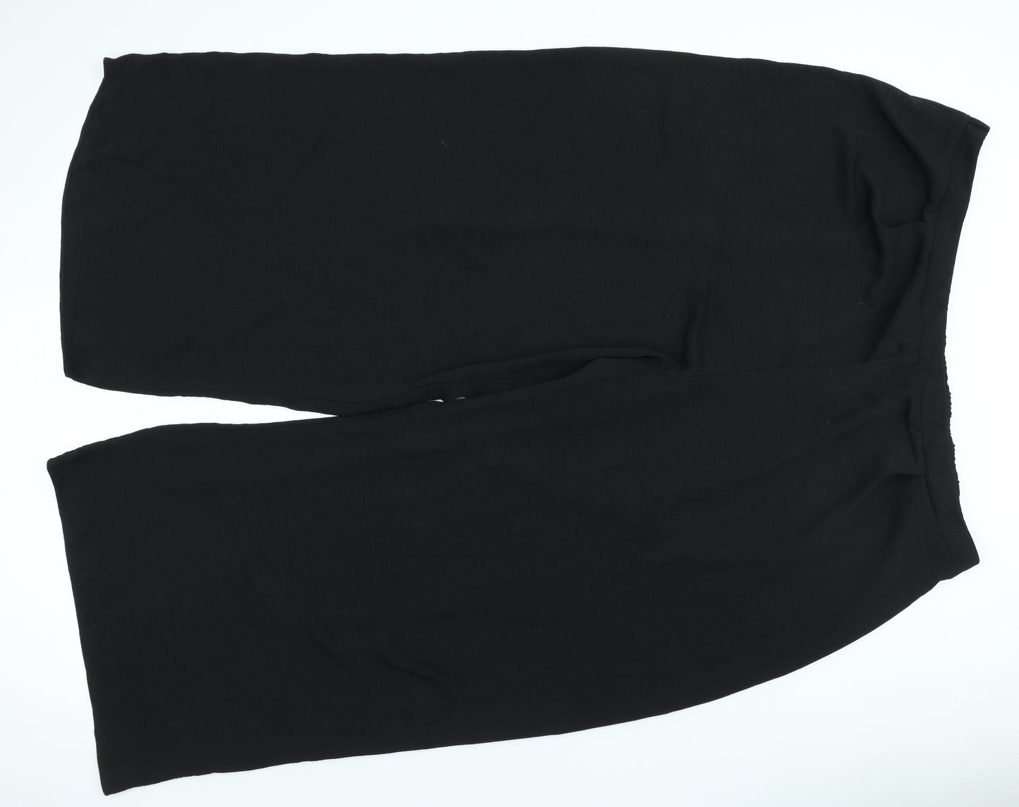 New Look Curves Womens Black Polyester Trousers Size 28 L28 in Regular