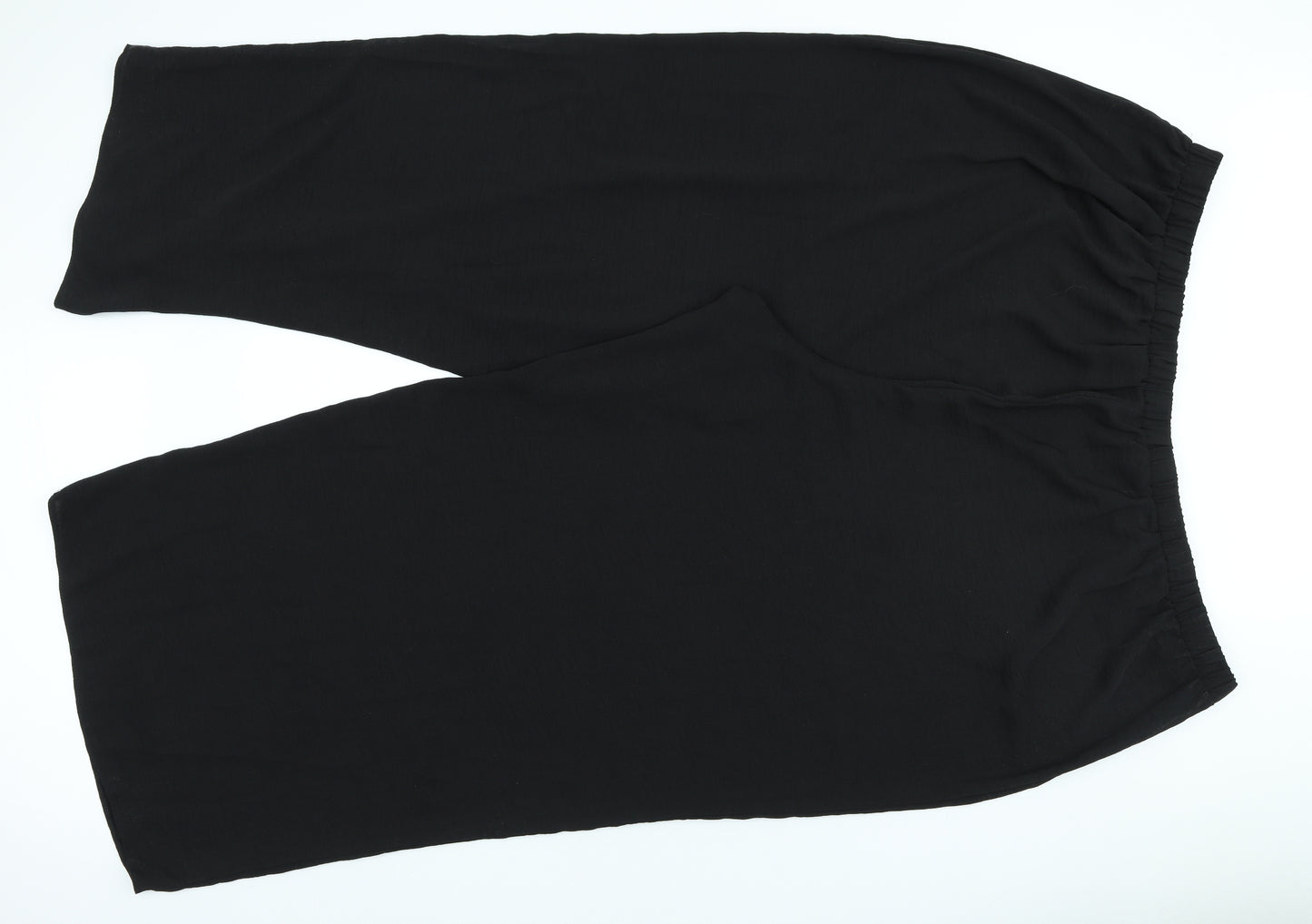 New Look Curves Womens Black Polyester Trousers Size 28 L28 in Regular