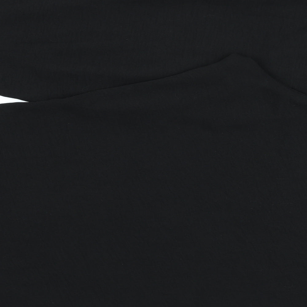 New Look Curves Womens Black Polyester Trousers Size 28 L28 in Regular