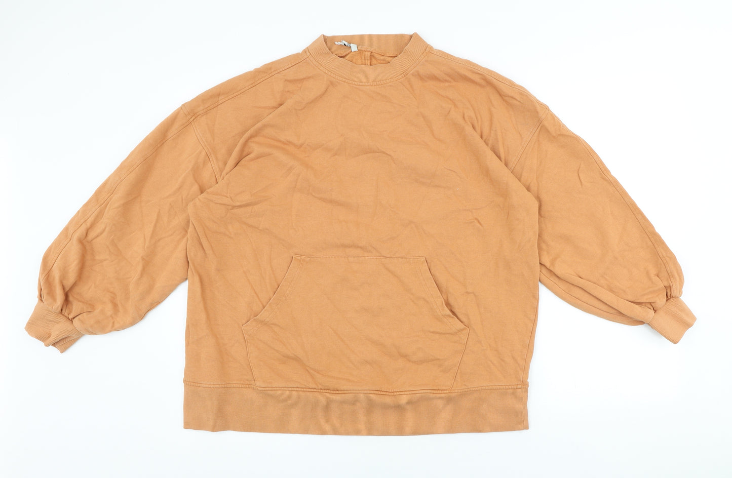 George Womens Orange Cotton Pullover Sweatshirt Size M