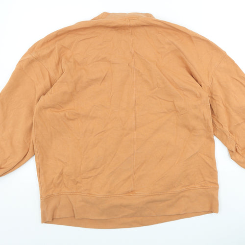George Womens Orange Cotton Pullover Sweatshirt Size M