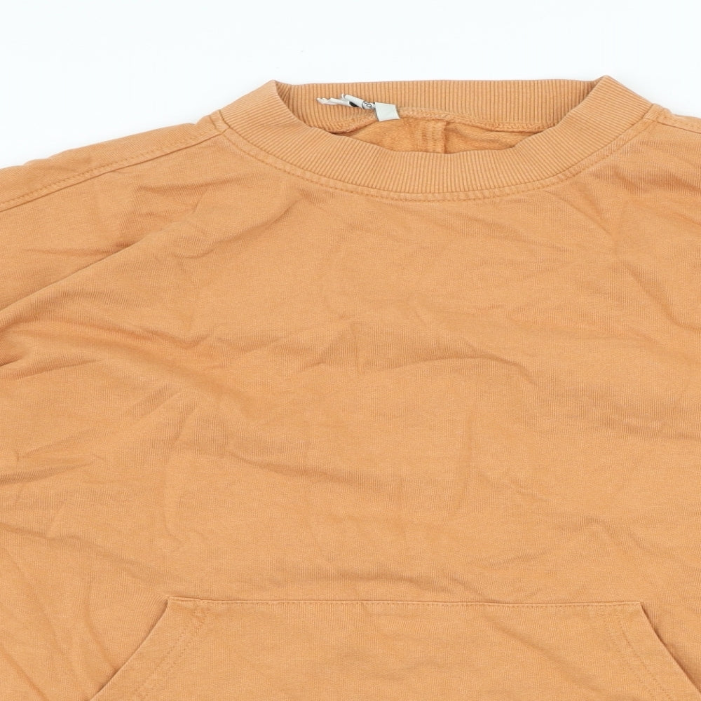 George Womens Orange Cotton Pullover Sweatshirt Size M