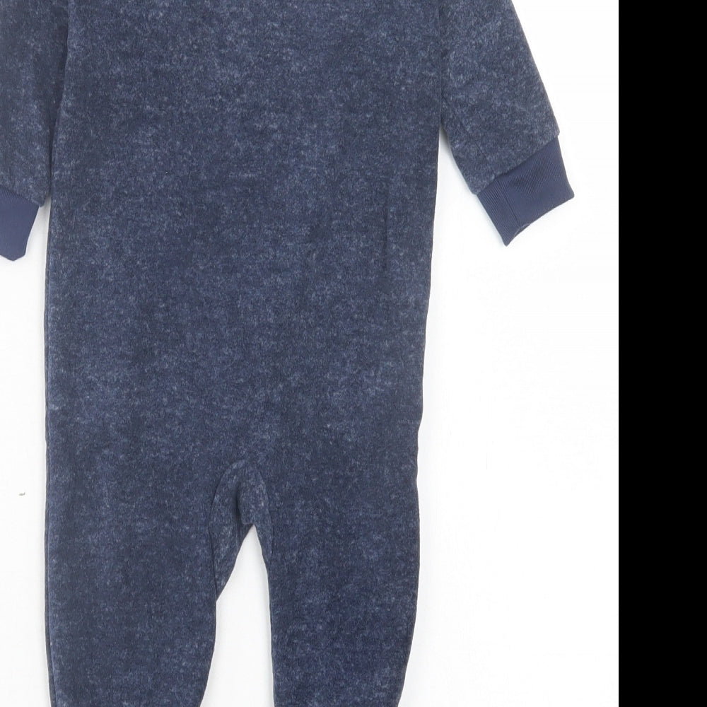 Carters Boys Blue Polyester Capri One Piece Size 9-12 Months Zip