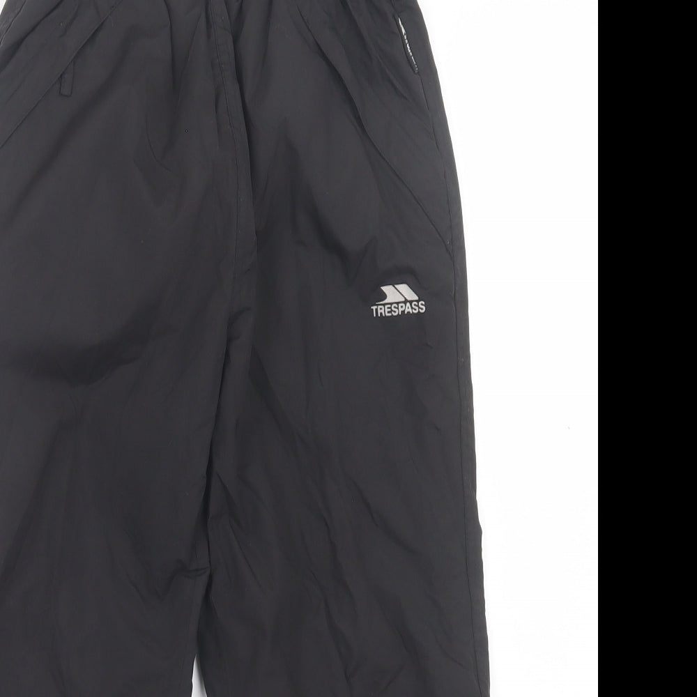 Trespass Boys Black Polyamide Rain Trousers Trousers Size 5-6 Years Regular Pullover