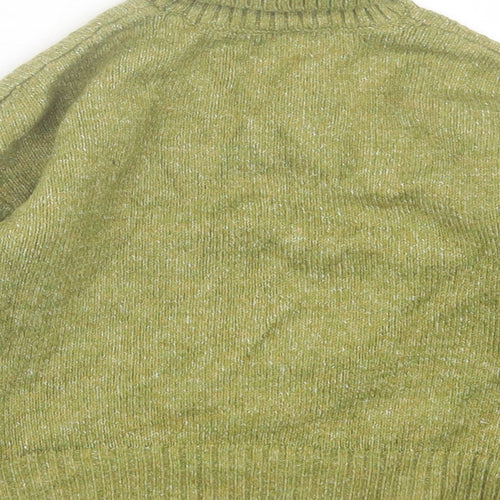 TU Boys Green Roll Neck Acrylic Pullover Jumper Size 3 Years Pullover - Christmas Print