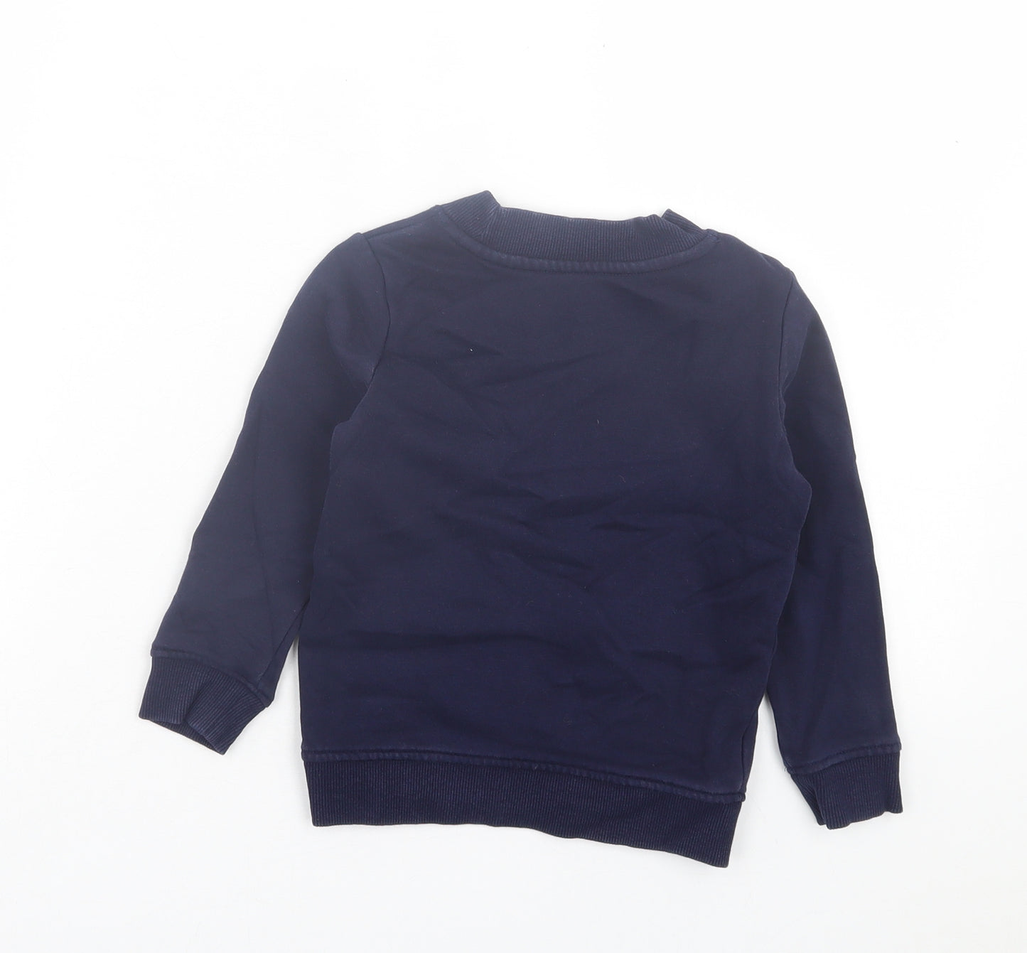 George Boys Blue Cotton Pullover Sweatshirt Size 2-3 Years Pullover