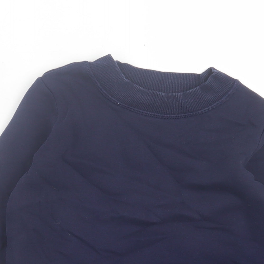 George Boys Blue Cotton Pullover Sweatshirt Size 2-3 Years Pullover