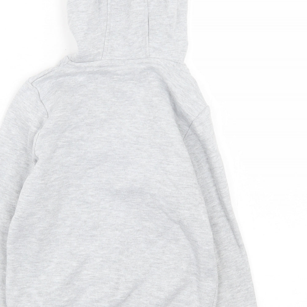 Primark Girls Grey Cotton Full Zip Hoodie Size 5-6 Years Zip