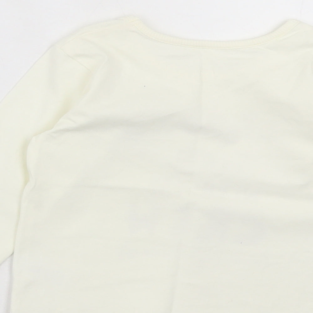 George Baby Ivory Cotton Basic Casual Size 9-12 Months Crew Neck Pullover