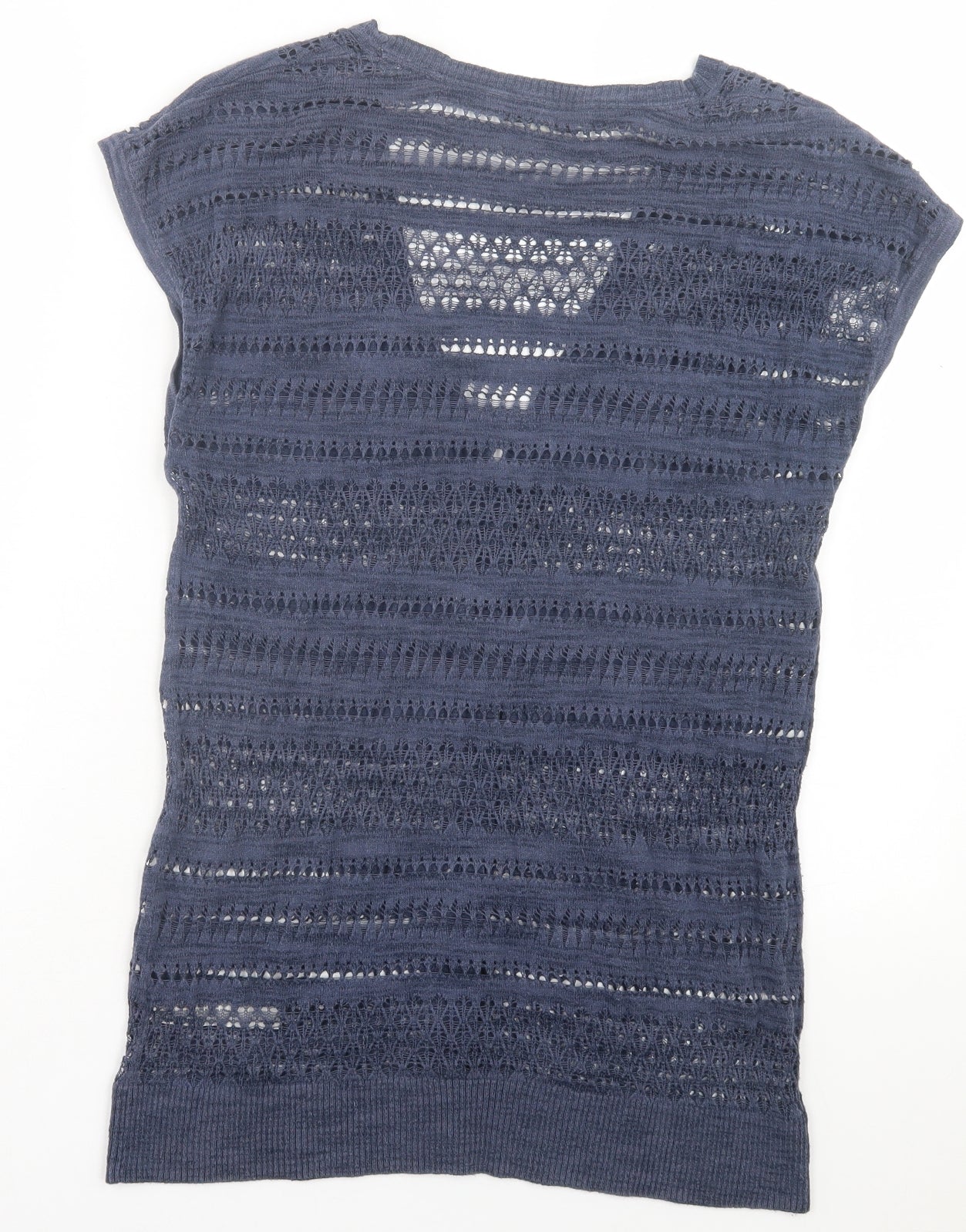 Fat Face Womens Blue V-Neck Cotton Cardigan Jumper Size 12