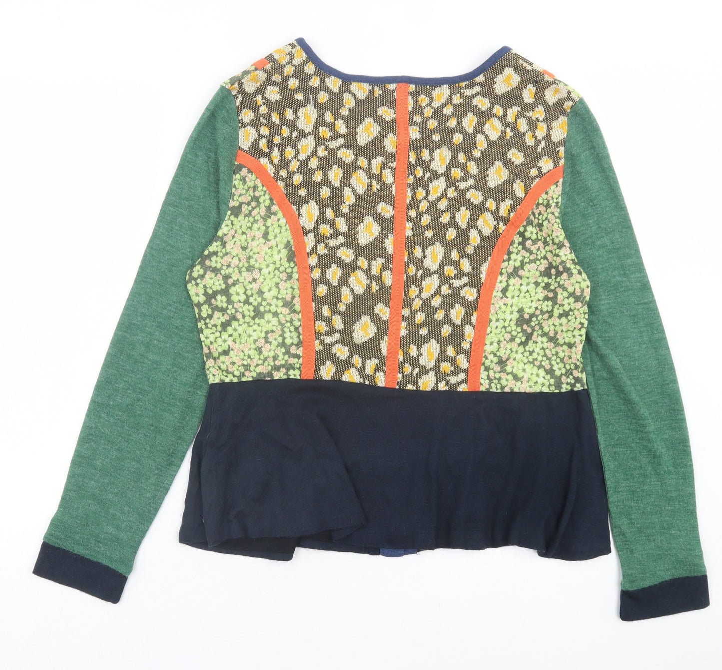 Joe Browns Womens Multicoloured Crew Neck Geometric Polyester Pullover Jumper Size 16