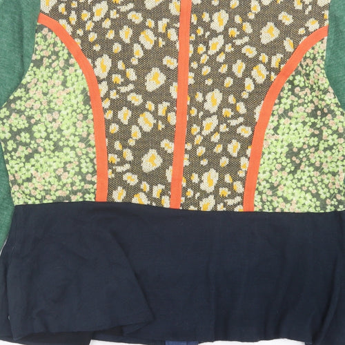 Joe Browns Womens Multicoloured Crew Neck Geometric Polyester Pullover Jumper Size 16